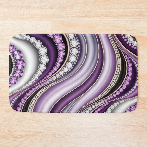 Item preview, Modern Abstract Maximalist Lilac Amethyst Purple Waves designed and sold by LEILA ART SPACE.