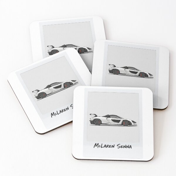 Item preview, McLaren Senna White Track Hypercar Retro Polaroid Aesthetic Art designed and sold by Motorline44.