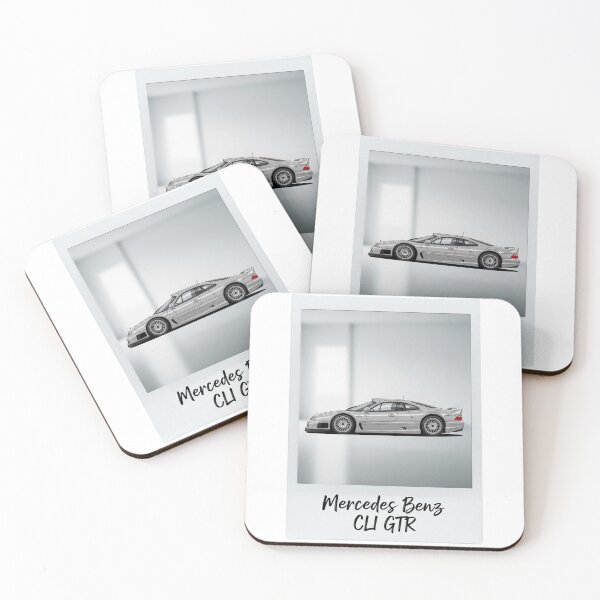 Item preview, Mercedes Benz CLK GTR Silver Supercar Retro Polaroid Aesthetic Art designed and sold by Motorline44.
