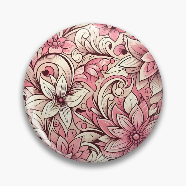 Item preview, Soft Pink Line Floral Pattern Art designed and sold by Apex Designs.