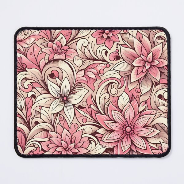 Item preview, Soft Pink Line Floral Pattern Art designed and sold by Apex Designs.