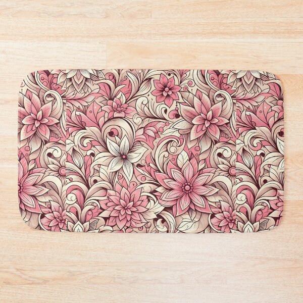 Item preview, Soft Pink Line Floral Pattern Art designed and sold by Apex Designs.