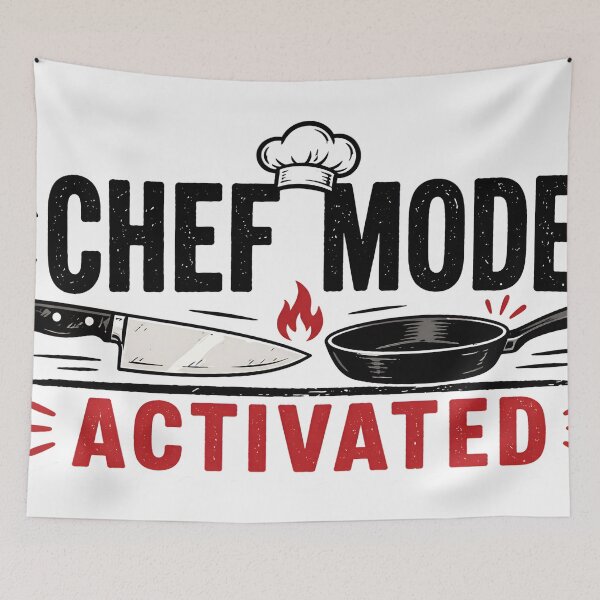 Item preview, Chef Mode Activated Funny Cooking Humor Kitchen Lifestyle Food Lover Minimal Design designed and sold by StickyGuys.