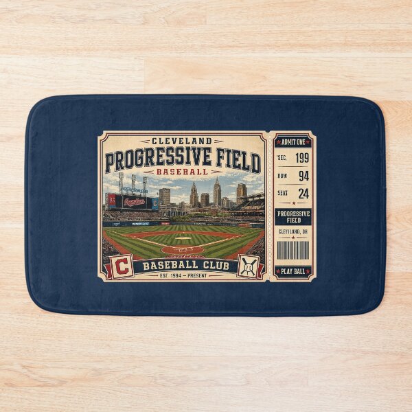 Item preview, Cleveland Progressive Field Vintage Ticket Shirt Retro Baseball Skyline Stadium Art Cleveland Ohio designed and sold by GhostDawgs.