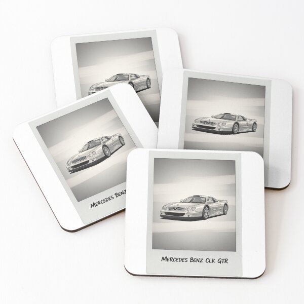 Item preview, Mercedes Benz CLK GTR Silver Classic Supercar Retro Polaroid Art designed and sold by Motorline44.
