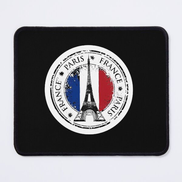 Item preview, Vintage Paris France Travel Stamp - Eiffel Tower & French Flag designed and sold by InkImagination1.