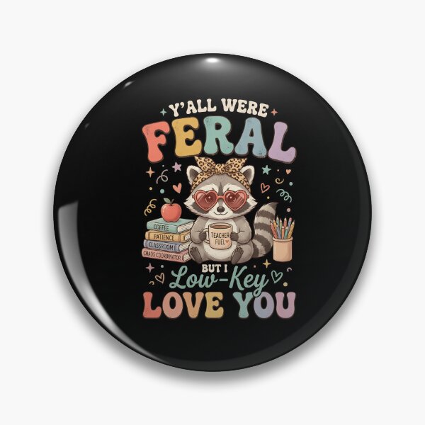 Item preview, Y'all Were Feral But I Low Key Love You : Funny Teacher Quote Raccoon Iced Coffee Classroom Appreciation png Retro Cute School Humor designed and sold by NewaveBoutique.