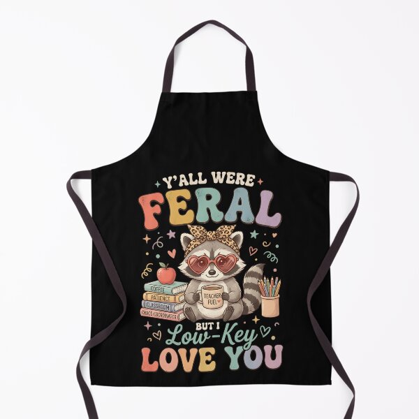 Item preview, Y'all Were Feral But I Low Key Love You : Funny Teacher Quote Raccoon Iced Coffee Classroom Appreciation png Retro Cute School Humor designed and sold by NewaveBoutique.