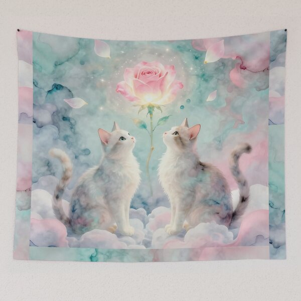 Item preview, Two Cute Cats and A Magical Rose designed and sold by Lightworker11.