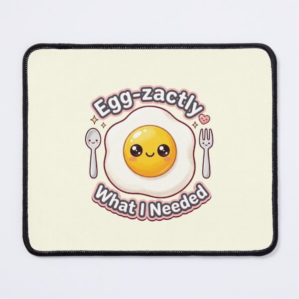 Item preview, Cute Kawaii Fried Egg - Egg-zactly What I Needed Food Pun Illustration designed and sold by Lansangsan.