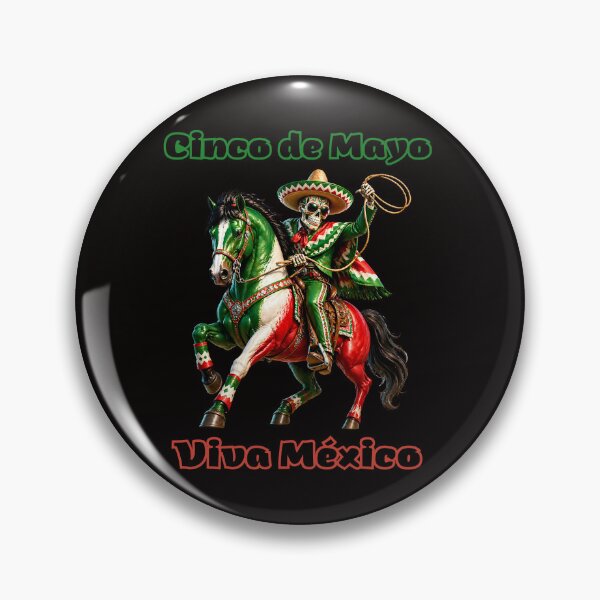 Item preview, Cinco de Mayo Skeleton Charro Riding Horse Viva Mexico Design designed and sold by ArtSpark Studio.