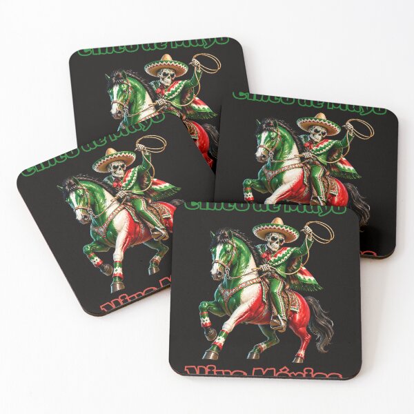 Item preview, Cinco de Mayo Skeleton Charro Riding Horse Viva Mexico Design designed and sold by ArtSpark Studio.