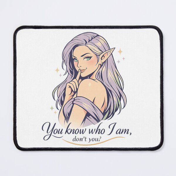 Item preview, Mysterious Elf Quote – You Know Who I Am Fantasy Design designed and sold by MarekoraStudio.