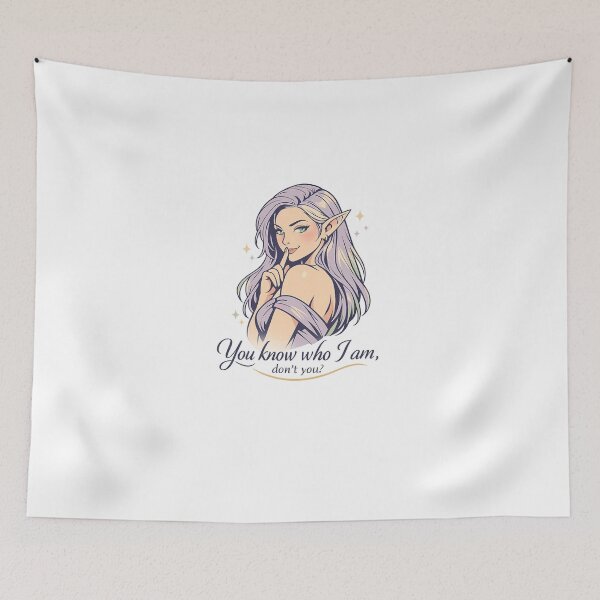 Item preview, Mysterious Elf Quote – You Know Who I Am Fantasy Design designed and sold by MarekoraStudio.