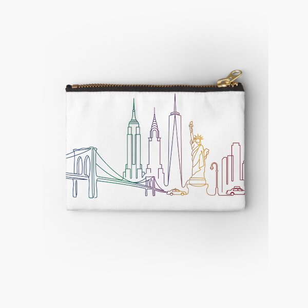 Item preview, New York Skyline Rainbow Line Art designed and sold by PixorStudio.