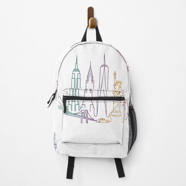 Item preview, New York Skyline Rainbow Line Art designed and sold by PixorStudio.