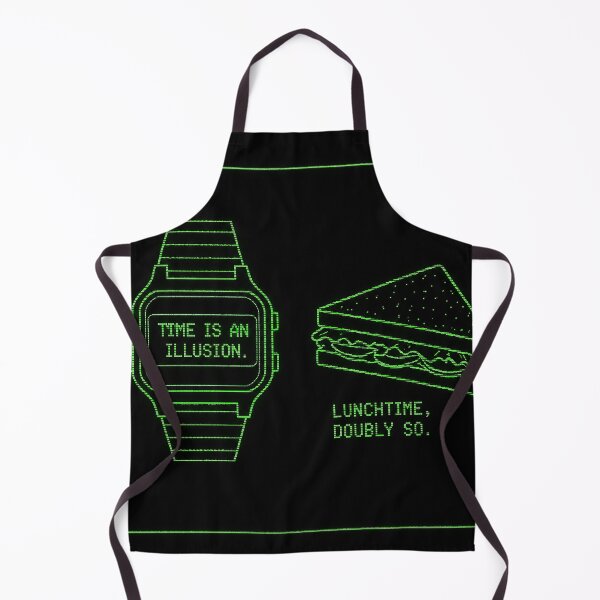 Item preview, Time Is an Illusion Shirt – Lunchtime Doubly So – Hitchhiker's Guide Quote Tee – Retro Digital Watch & Sandwich Design – Geek Humor Gift designed and sold by DiamondSkyShirt.
