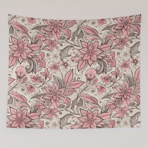 Item preview, Blush Pink Minimal Floral Pattern Art designed and sold by Apex Designs.