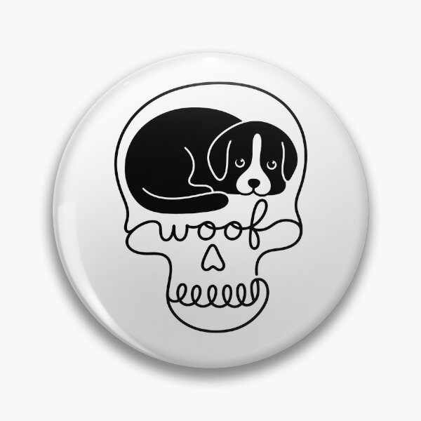 Item preview, Woof Dog Creepy Cute Dog Skull Woof Spooky Goth designed and sold by gunaone-design.