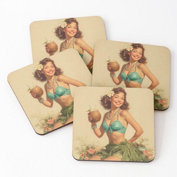 Item preview, Tiki Pin Up Hula Girl designed and sold by paulosully.