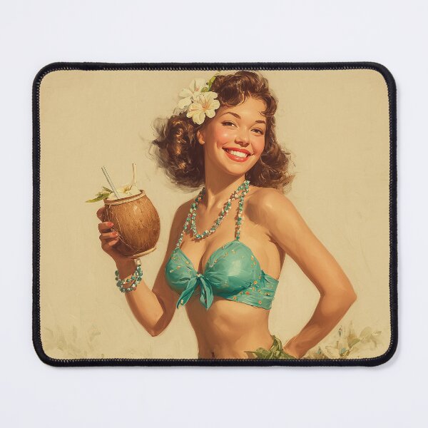 Item preview, Tiki Pin Up Hula Girl designed and sold by paulosully.