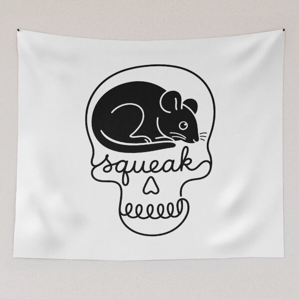 Item preview, Squeak Rat Creepy Cute Mouse Skull Spooky Goth designed and sold by gunaone-design.