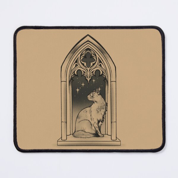 Item preview, cathedral window cat designed and sold by mother.mother.ink.