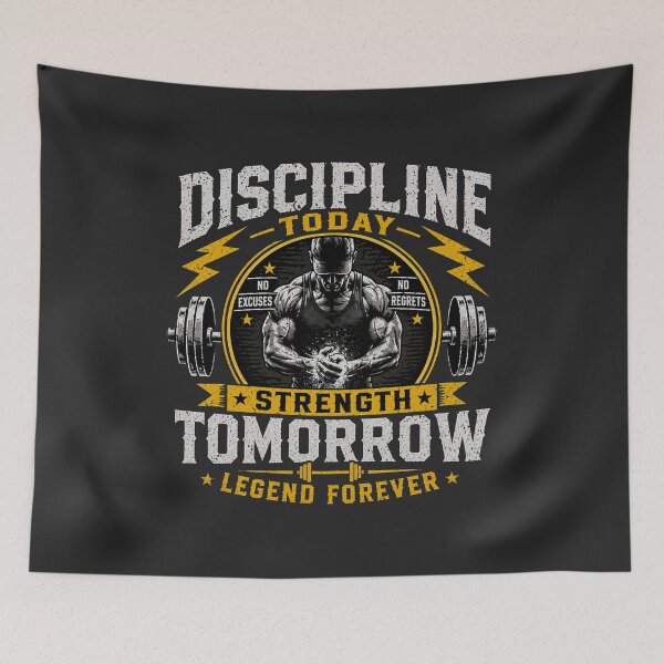 Item preview, Discipline Today Strength Tomorrow Gym Motivation Shirt designed and sold by Drip5.