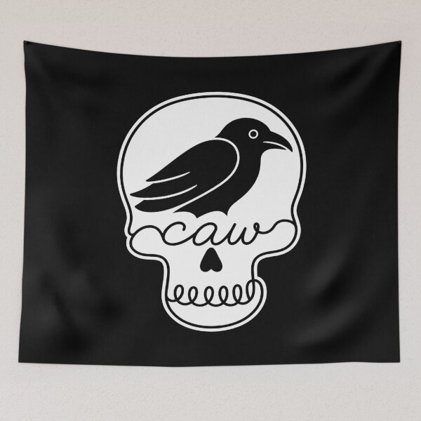 Item preview, Caw Crow Skull Creepy Cute Raven Bird Spooky Season designed and sold by gunaone-design.