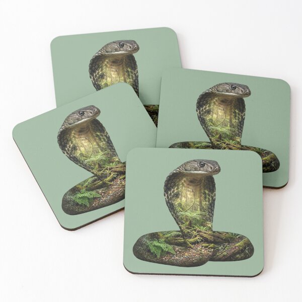 Item preview, King Cobra Double Exposure Rainforest Nature Design  designed and sold by BirdsnStuff.
