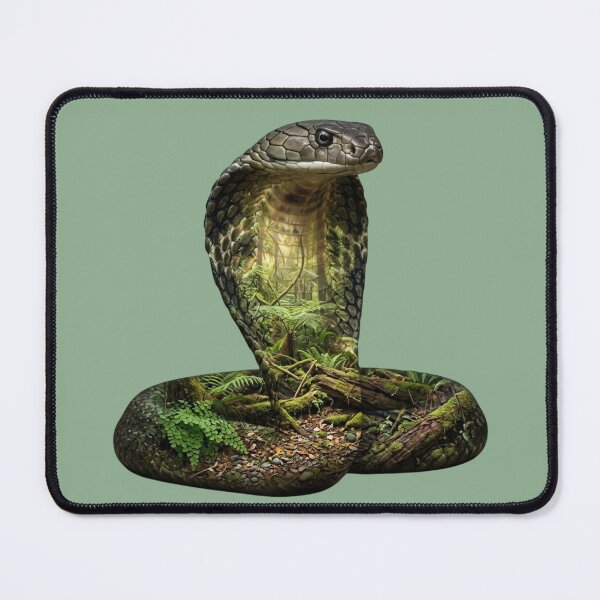 Item preview, King Cobra Double Exposure Rainforest Nature Design designed and sold by BirdsnStuff.
