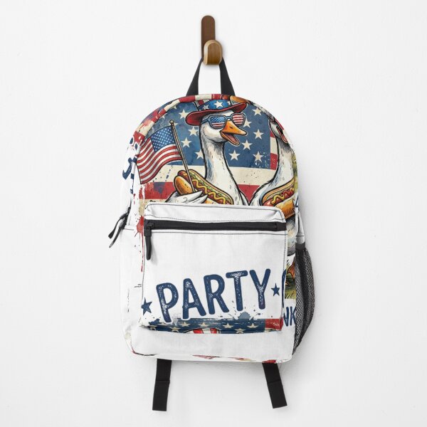 Item preview, Party Geese 4th of July Shirt – Funny Patriotic Goose USA Hot Dog Independence Day Tee designed and sold by JadmeStudio.