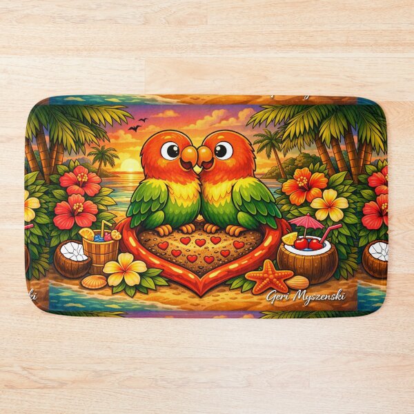 Item preview, Tropical Lovebirds at Sunset designed and sold by The Art Queen Of Michigan .