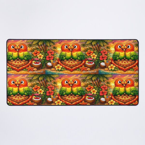 Item preview, Tropical Lovebirds at Sunset designed and sold by The Art Queen Of Michigan .