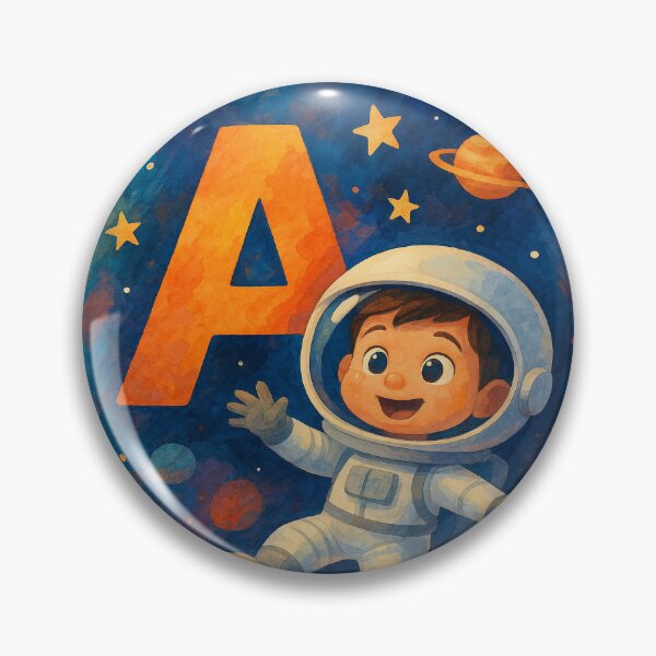 Item preview, A is for Aiden Astronaut Space Alphabet Nursery Name Art designed and sold by LoveNurseries.
