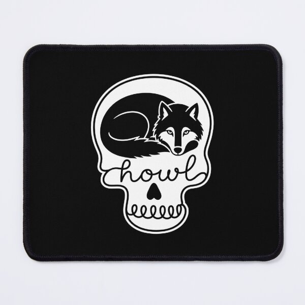 Item preview, howlin wolf Creepy Cute Wolf Skull Howling Spooky Season designed and sold by gunaone-design.