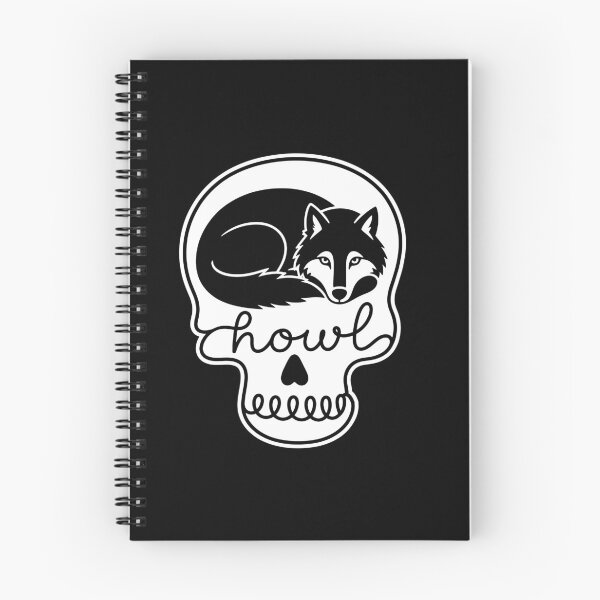 Item preview, howlin wolf Creepy Cute Wolf Skull Howling Spooky Season designed and sold by gunaone-design.