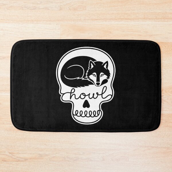 Item preview, howlin wolf Creepy Cute Wolf Skull Howling Spooky Season designed and sold by gunaone-design.