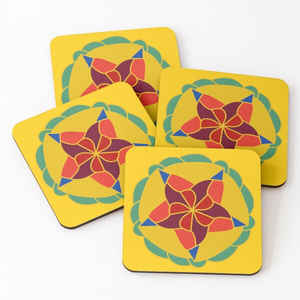 Item preview, Abstract flower of spring, green and gold designed and sold by Provinces de France.