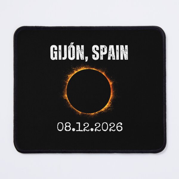 Item preview, Gijón Spain Total Sun Obscuration 2026 designed and sold by snowry.