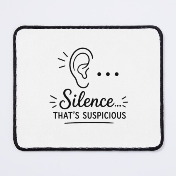 Item preview, Silence That’s Suspicious Funny Mom Minimal Line Art Shirt designed and sold by Line-Mood1⭐️⭐️⭐️⭐️⭐️.