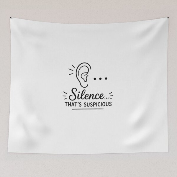 Item preview, Silence That’s Suspicious Funny Mom Minimal Line Art Shirt designed and sold by Line-Mood1⭐️⭐️⭐️⭐️⭐️.
