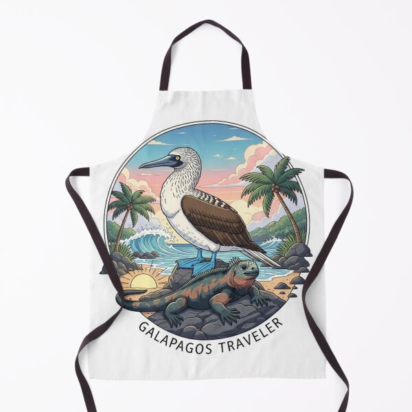 Item preview, Galapagos Wildlife Sticker – Blue Footed Booby & Marine Iguana Travel Design designed and sold by Modefissi.