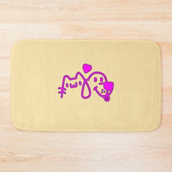 Item preview, Cat Dog Love Kawaii Magenta Line Pets Friends designed and sold by AstronautMerch.