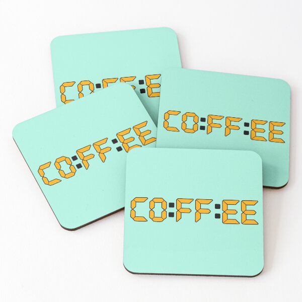 Item preview, CO:FF:EE Coffee Time Digital Clock designed and sold by AstronautMerch.