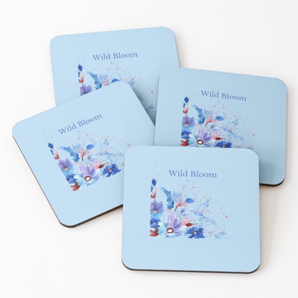 Item preview, Wild Bloom Blue Aesthetic Watercolor Flowers designed and sold by MadeByMira.