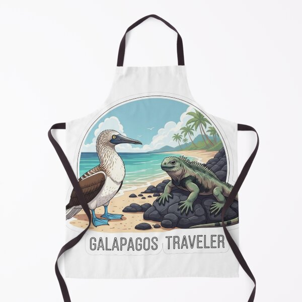 Item preview, Galapagos Traveler Sticker – Cute Tropical Wildlife Beach Illustration designed and sold by Modefissi.
