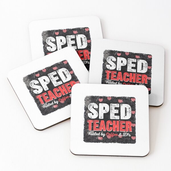 Item preview, SPED Teacher 99% Square | Fueled by Coffee & IEPs | Bold Grunge Teacher Shirt designed and sold by Petringo.