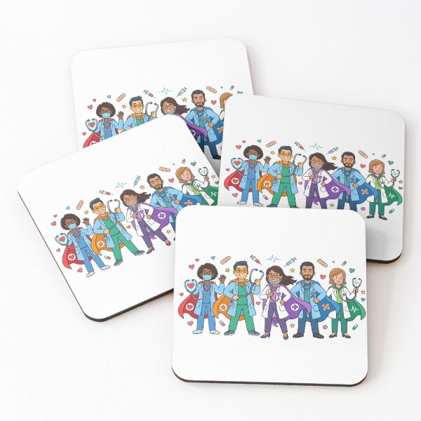 Item preview, Doctors Are Superheroes Cute Doodle designed and sold by MadPig-Studio.