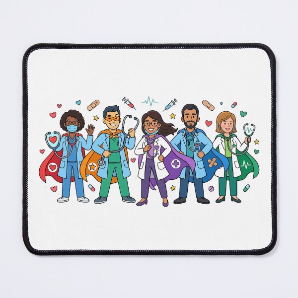 Item preview, Doctors Are Superheroes Cute Doodle designed and sold by MadPig-Studio.
